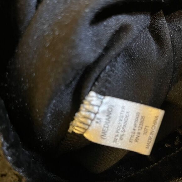 Heart & Hips Black Velvet Textured Jogger Elastic Waist Pockets Cuffed Medium - Picture 7 of 9